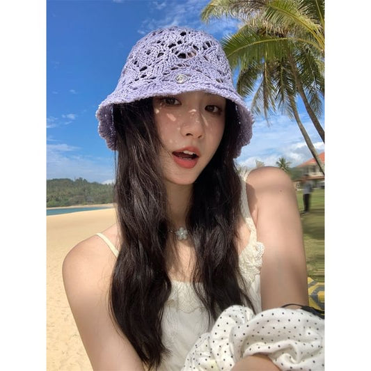 Crochet Bucket Hat Straw