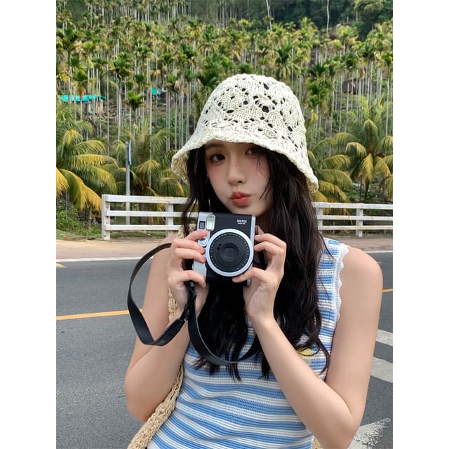 Crochet Bucket Hat Straw