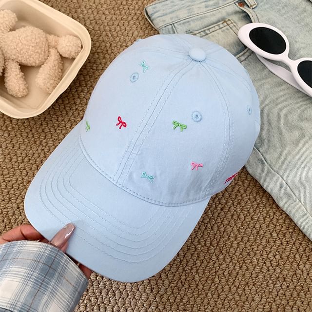 Sample Bow Embroidered Baseball Cap