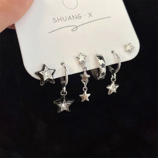 Earring Star Asymmetrical Pairs: Set of 3