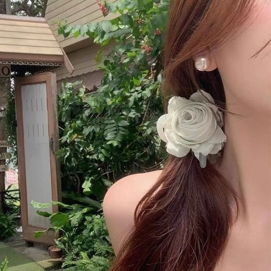 Flower Hair Claw Fabric