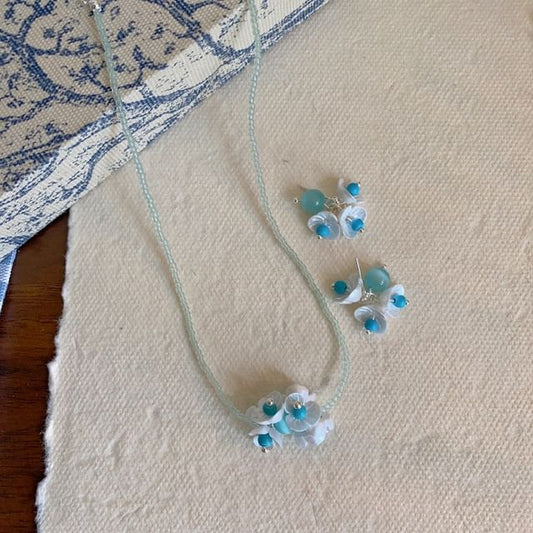 Beaded Necklace Drop / Earring Floral