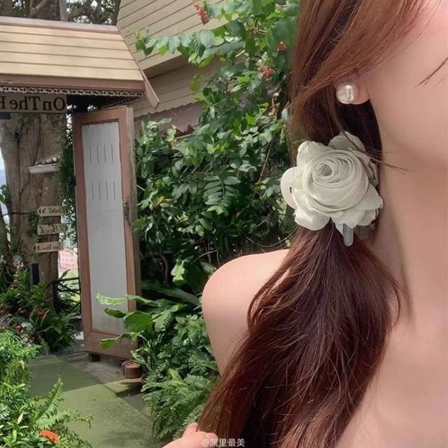 Flower Hair Claw Fabric