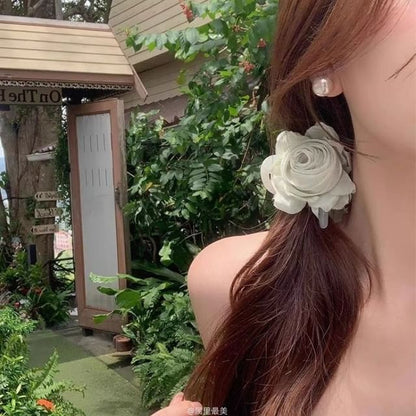 Flower Hair Claw Fabric