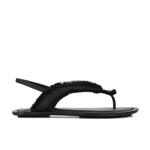 Two Tone Fringe Sandals