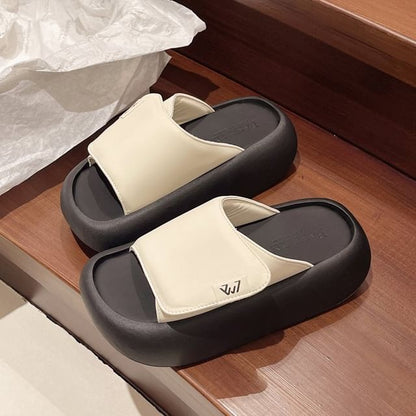 Adhesive Strap Sandals Platform