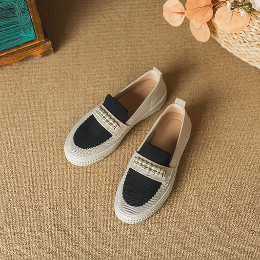 Sample Faux Pearl Platform Slip-Ons