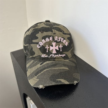 Camouflage Embroidered Cap Baseball Cross