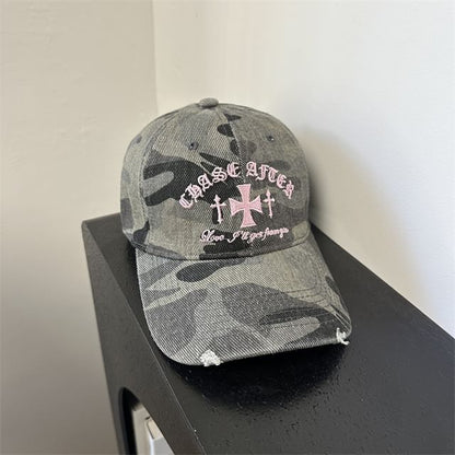 Camouflage Embroidered Cap Baseball Cross