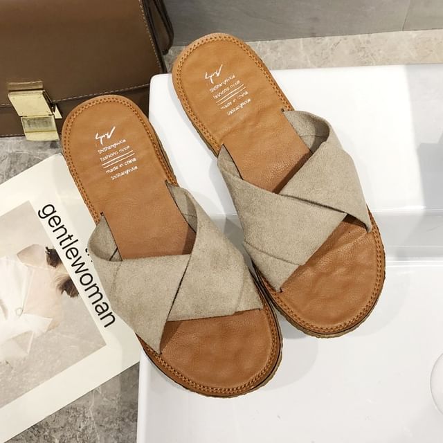 Criss Slide Cross Sandals