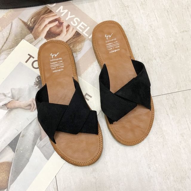 Criss Slide Cross Sandals