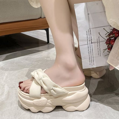 Slide Platform Sandals Cross Criss