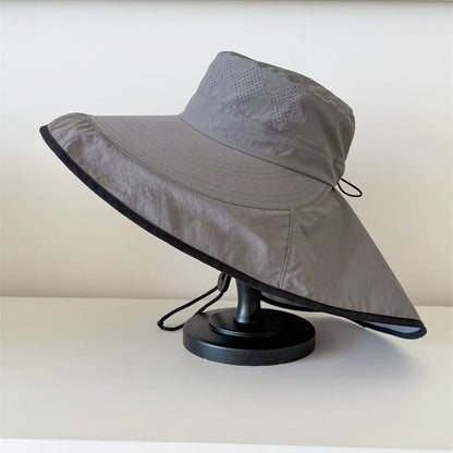 Hat Contrast Hiking Trim Plain Bucket