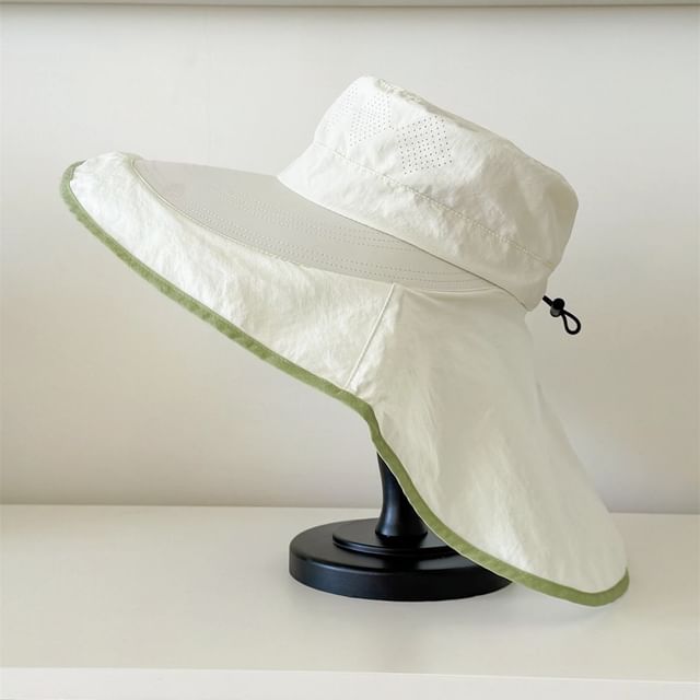 Hat Contrast Hiking Trim Plain Bucket