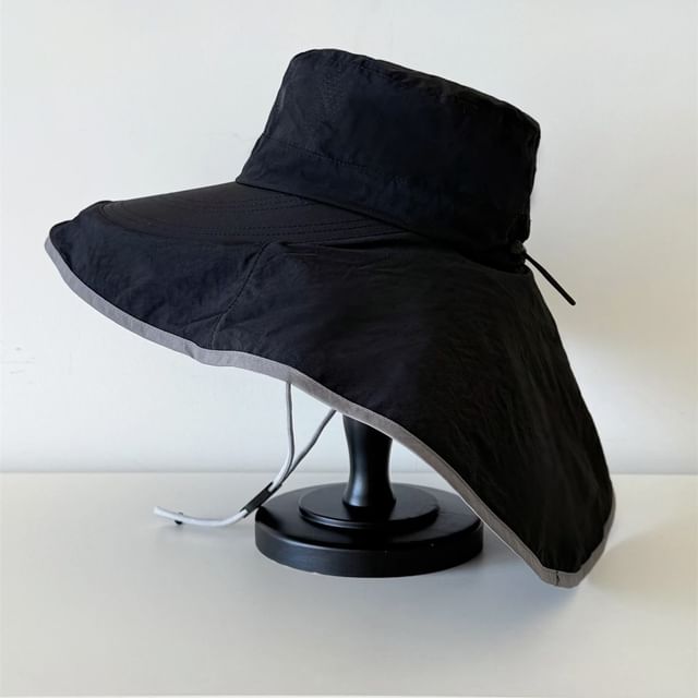 Hat Contrast Hiking Trim Plain Bucket