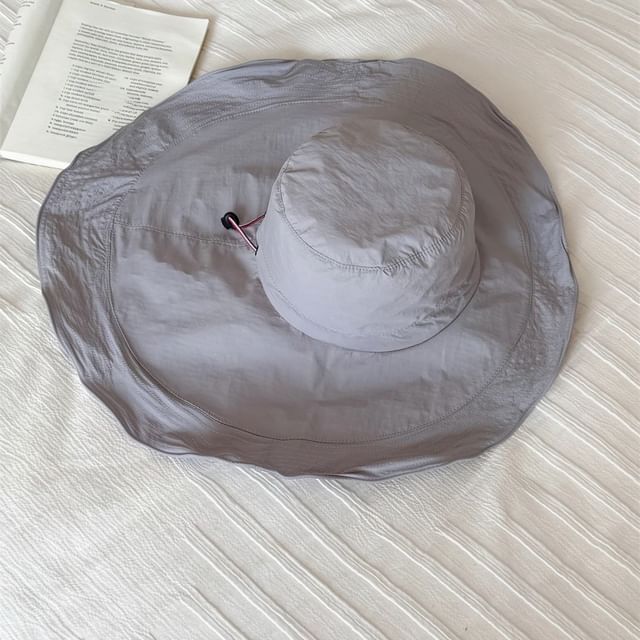Plain Hiking Ruffle Hat Bucket
