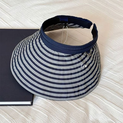 Striped Visor Brim Wide