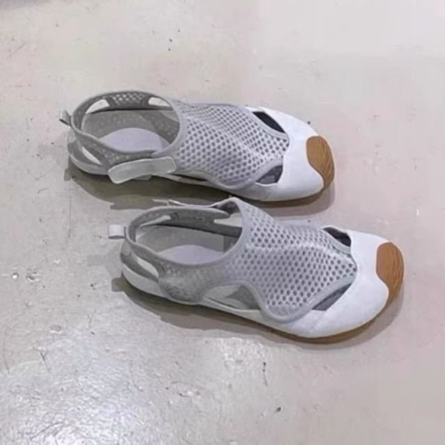 Fishnet Panel Cutout Slip-Ons