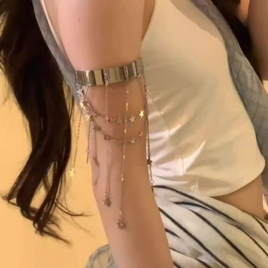 Alloy Open Fringed Armlet Star