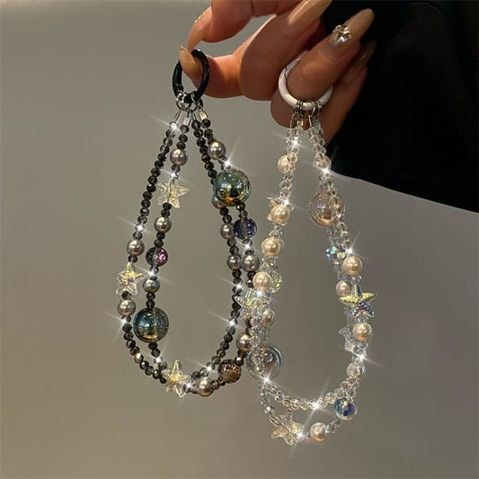 Star Lanyard Pearl Faux Phone