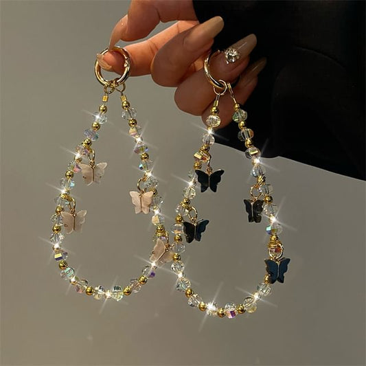 Butterfly Phone Beaded Lanyard