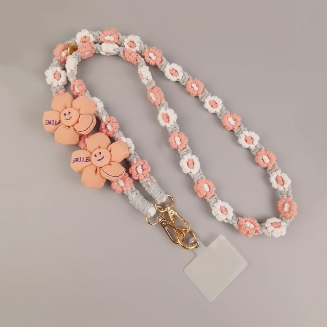 Phone Pad Flower with Lanyard