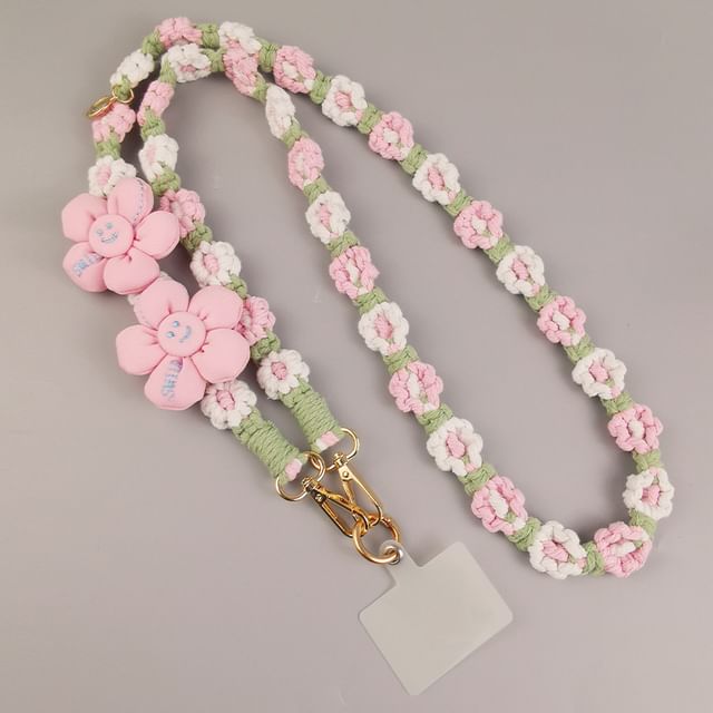 Phone Pad Flower with Lanyard