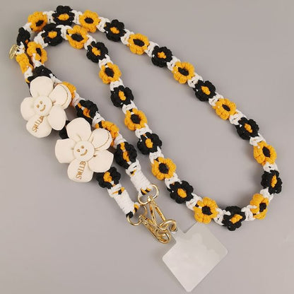 Phone Pad Flower with Lanyard