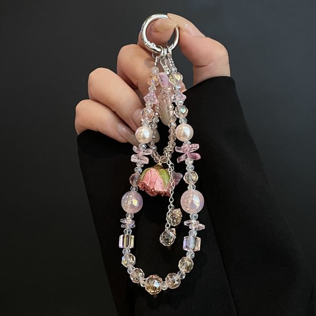 Phone with Lanyard Beaded Pad