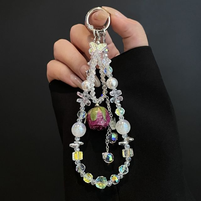 Phone with Lanyard Beaded Pad