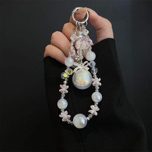 Lanyard Faux Phone Pad Pearl with