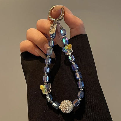 Phone Beaded Butterfly Lanyard