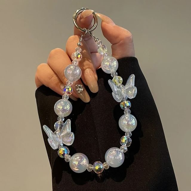 Lanyard Beaded Butterfly Phone