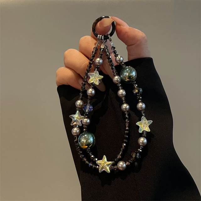 Star Lanyard Pearl Faux Phone