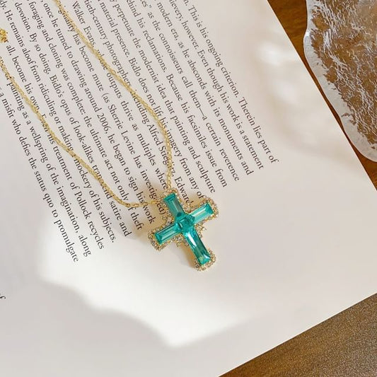 Pendant Alloy Cross Chain Necklace