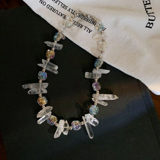 Faux Necklace Crystal Bead