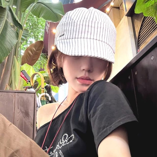 Cap Baseball Striped Brim Short