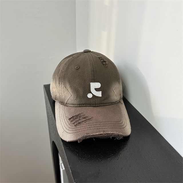 Baseball Cap Distressed Embroidered