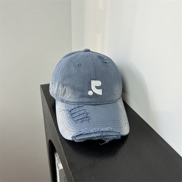 Baseball Cap Distressed Embroidered