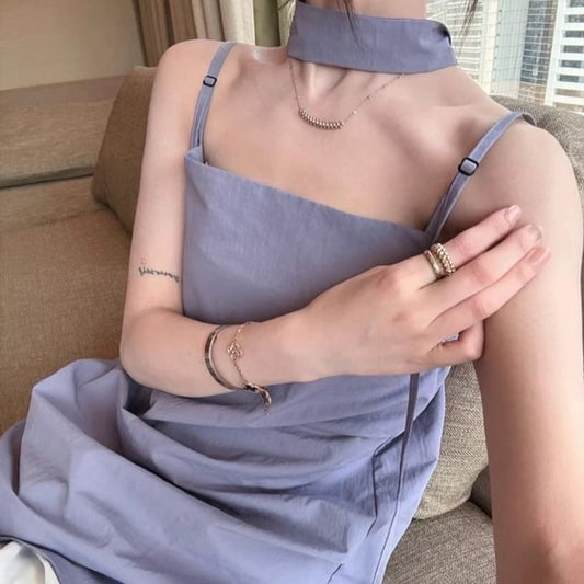 Square Plain Cami Neck Top