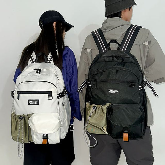 Backpack Contrast Pocket Lettering