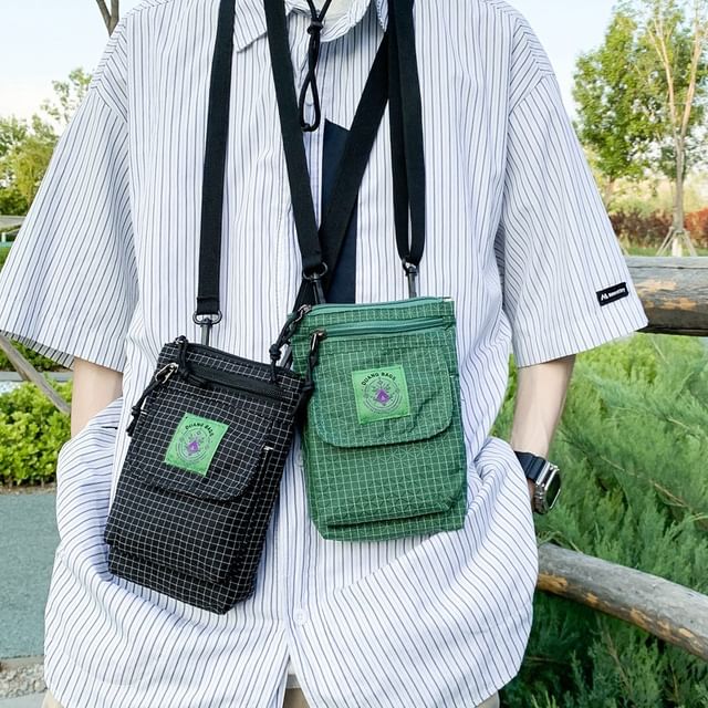 Bag Striped Crossbody Flap