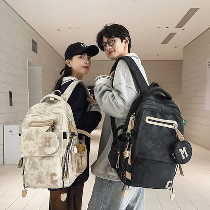 Set Print Camouflaged Purse Backpack Coin /