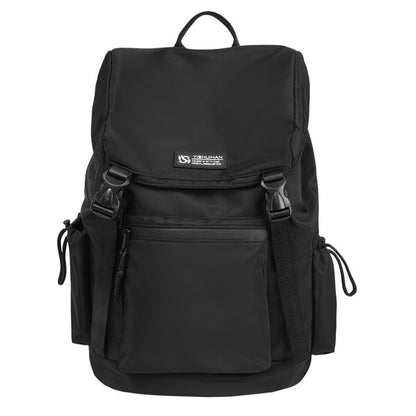 Lettering Flap Buckled Backpack