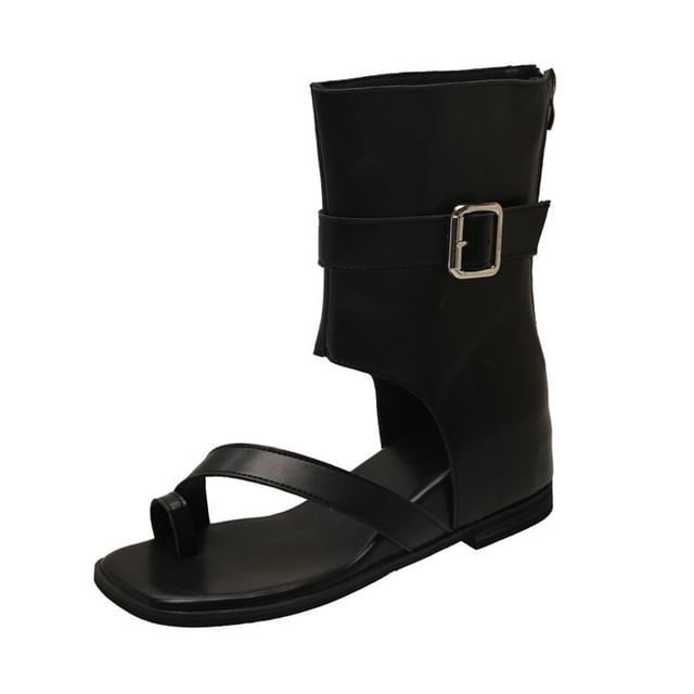 Loop Wedge Hidden Toe Boots Short