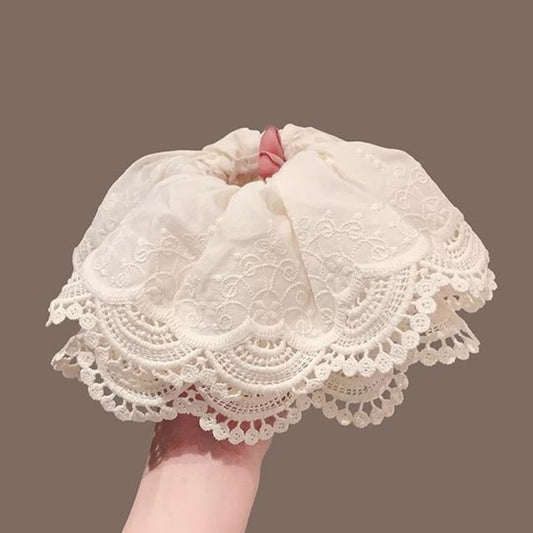 Scrunchie Trim Lace Ruffle