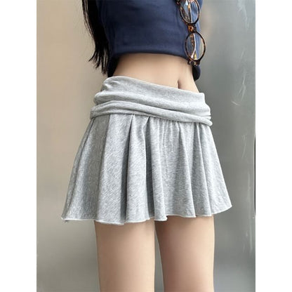 Rise Skirt Mini Low Plain