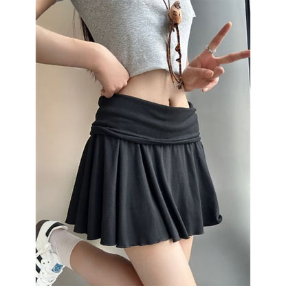 Rise Skirt Mini Low Plain