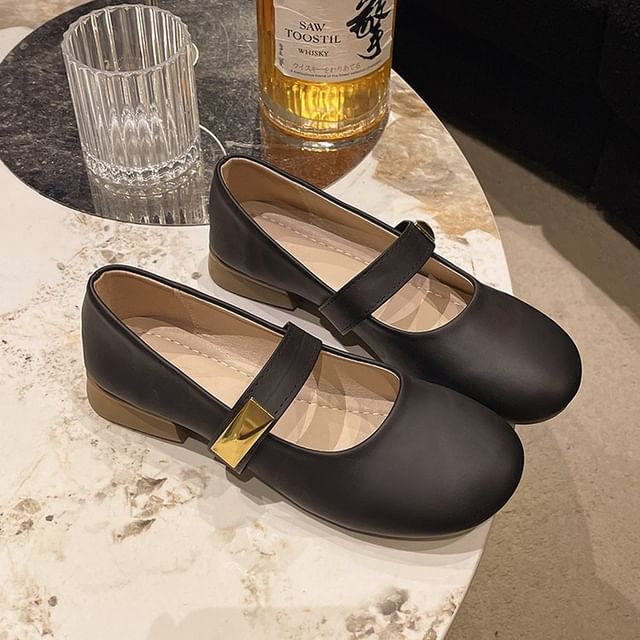 Shoes Mary Leather Jane Faux