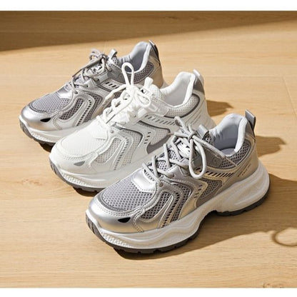 Sneakers Mesh Platform Panel